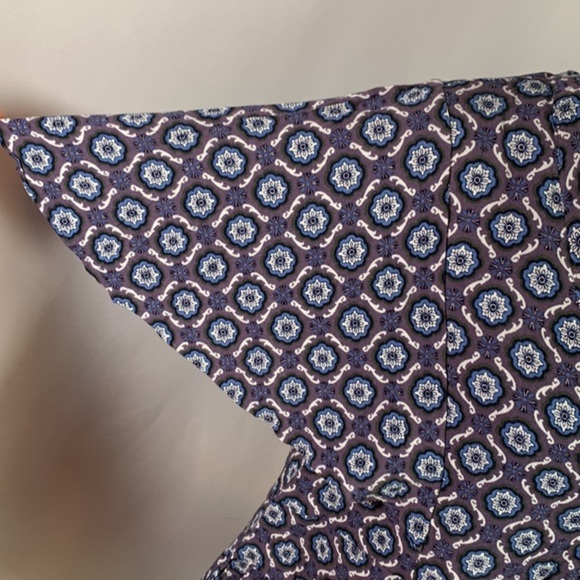Love & Legend Purple, Blue & White Design Blouse Top - Picture 6 of 7